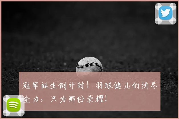 冠军诞生倒计时！羽球健儿们拼尽全力，只为那份荣耀！